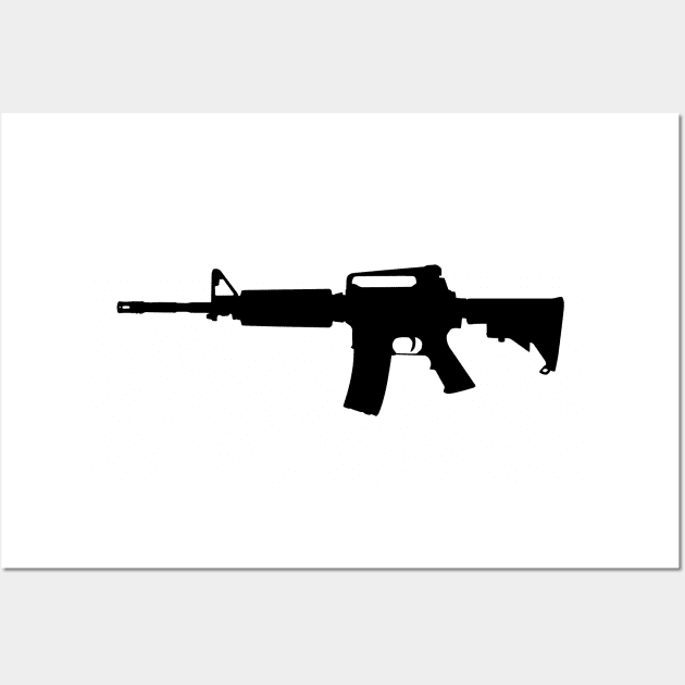 AR-15 Rifle Silhouette Wall Art by hobrath